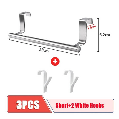 Stalci za ručnike 3 veličine Bez bušenja Vrata kuhinjskog ormarića Stalak za ručnike Šipka Držač za vješanje Polica za krpe Vješalica Kućni organizator s kukom