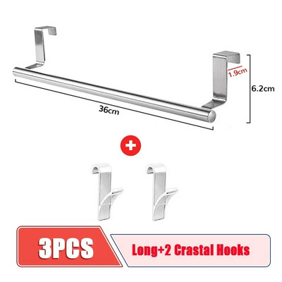 Stalci za ručnike 3 veličine Bez bušenja Vrata kuhinjskog ormarića Stalak za ručnike Šipka Držač za vješanje Polica za krpe Vješalica Kućni organizator s kukom
