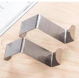 2τμχ Γάντζος πόρτας από ανοξείδωτο χάλυβα Τύπος Ζ Ντουλάπι κουζίνας Ρούχα Αποθήκευση σπιτιού Κρεμάστρα Πετσέτα μπάνιου Οργάνωση Hardware Αξεσουάρ