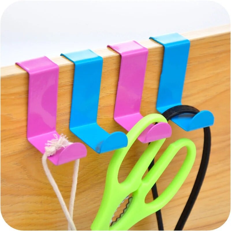 2τμχ Γάντζος πόρτας από ανοξείδωτο χάλυβα Τύπος Ζ Ντουλάπι κουζίνας Ρούχα Αποθήκευση σπιτιού Κρεμάστρα Πετσέτα μπάνιου Οργάνωση Hardware Αξεσουάρ