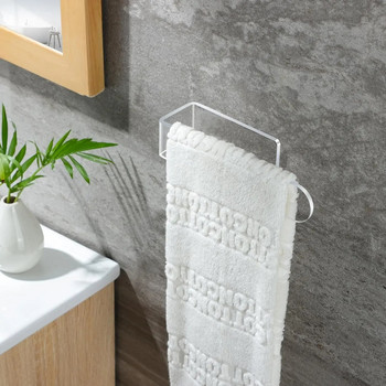 Κρεμάστρα πετσετών Μπάνιου Αυτοκόλλητη κρεμάστρα για πετσέτες, ακρυλική κρεμάστρα τοίχου για πετσέτες, ράφι μπαρ κουζίνας πρόσβασης μπάνιου