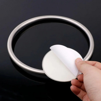 304 пръстен за хавлии от неръждаема стомана Лепило Черен кръгъл монтиран на стена тоалетна Държач за хавлии за баня Пръстен Рафт Закачалка