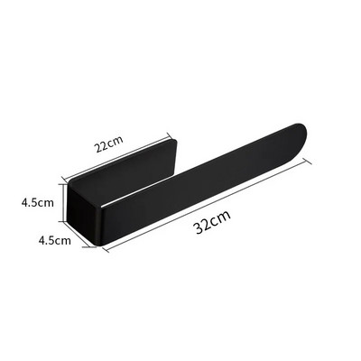 Rankšluosčių žiedas Lipnus vonios kambario virtuvės rankšluostis Rankšluosčių laikiklio strypas ant sienos Nerūdijančio plieno matinis juodas 2023 m.