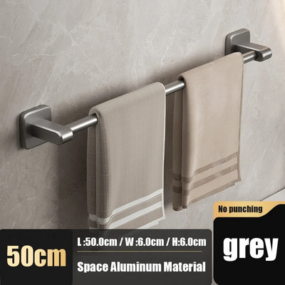 Κρεμάστρα για πετσέτες μπάνιου Επιτοίχια γκρι λευκή θήκη πετσετών Αποθήκευση κουζίνας Αξεσουάρ Organizer μπάνιου
