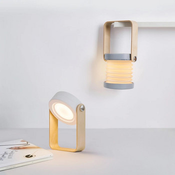 LED Πτυσσόμενο επιτραπέζιο φωτιστικό Φως φαναριού USB Επαναφορτιζόμενος αισθητήρας αφής διακόπτης φωτιστικό γραφείου για διάβασμα δίπλα στο κρεβάτι σε υπαίθριο κάμπινγκ