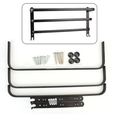 Sieninis rankšluosčių kabykla Aliuminis dušo kambario laikiklis Rankšluosčių kabykla Rankšluosčių laikiklis 30-50 CM Daugiasluoksnis rankšluosčių laikiklis Vonios kambario priedai