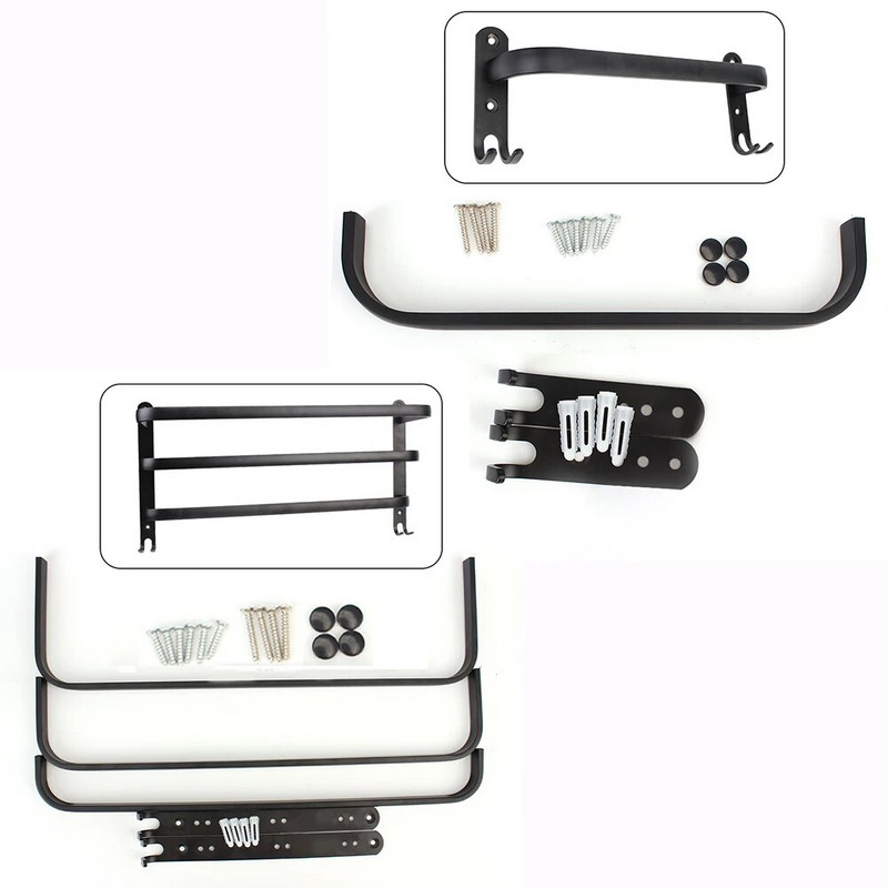 Sieninis rankšluosčių kabykla Aliuminis dušo kambario laikiklis Rankšluosčių kabykla Rankšluosčių laikiklis 30-50 CM Daugiasluoksnis rankšluosčių laikiklis Vonios kambario priedai