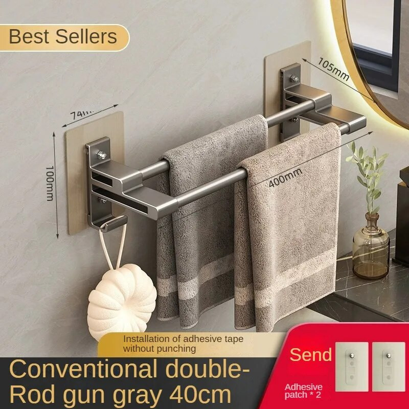 Vannitoa käterätikuivati ilma auguta 40-50 cm käterätikuivati Vannitoa alumiiniumsulamist hoiustamisriiul Seinale kinnitatavad vannitoatarvikud