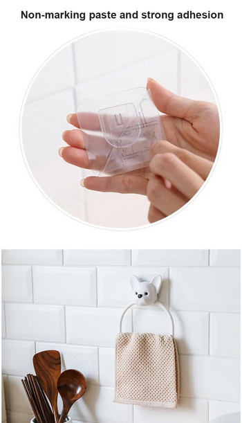 Χαριτωμένα κινούμενα σχέδια παιδική κρεμάστρα για πετσέτες κουζίνας κρεμάστρα για πετσέτες μπάνιου χωρίς γροθιά χωρίς ίχνος πετσέτα με δαχτυλίδι για πετσέτα