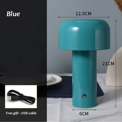 Ιταλικό επιτραπέζιο φωτιστικό LED μανιτάρι USB Μικρά νυχτερινά φώτα Μπαρ Εστιατόριο Ατμόσφαιρα Φωτιστικό κομοδίνο Φωτιστικά γραφείου φόρτισης κρεβατοκάμαρας