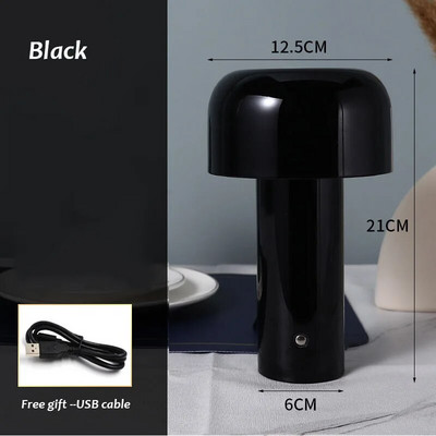 Ιταλικό επιτραπέζιο φωτιστικό LED μανιτάρι USB Μικρά νυχτερινά φώτα Μπαρ Εστιατόριο Ατμόσφαιρα Φωτιστικό κομοδίνο Φωτιστικά γραφείου φόρτισης κρεβατοκάμαρας