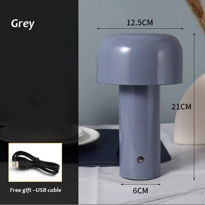 Ιταλικό επιτραπέζιο φωτιστικό LED μανιτάρι USB Μικρά νυχτερινά φώτα Μπαρ Εστιατόριο Ατμόσφαιρα Φωτιστικό κομοδίνο Φωτιστικά γραφείου φόρτισης κρεβατοκάμαρας