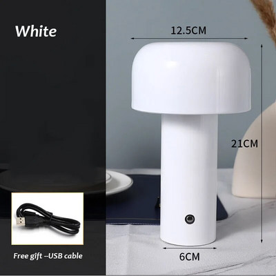 Ιταλικό επιτραπέζιο φωτιστικό LED μανιτάρι USB Μικρά νυχτερινά φώτα Μπαρ Εστιατόριο Ατμόσφαιρα Φωτιστικό κομοδίνο Φωτιστικά γραφείου φόρτισης κρεβατοκάμαρας