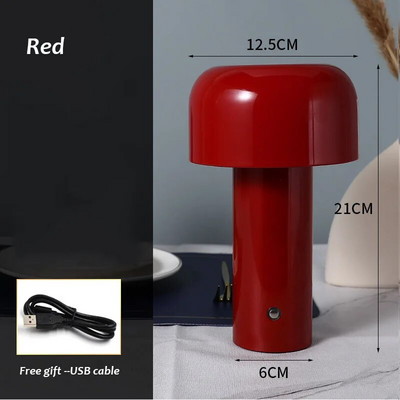 Ιταλικό επιτραπέζιο φωτιστικό LED μανιτάρι USB Μικρά νυχτερινά φώτα Μπαρ Εστιατόριο Ατμόσφαιρα Φωτιστικό κομοδίνο Φωτιστικά γραφείου φόρτισης κρεβατοκάμαρας