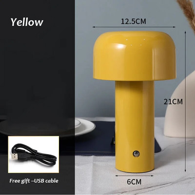 Ιταλικό επιτραπέζιο φωτιστικό LED μανιτάρι USB Μικρά νυχτερινά φώτα Μπαρ Εστιατόριο Ατμόσφαιρα Φωτιστικό κομοδίνο Φωτιστικά γραφείου φόρτισης κρεβατοκάμαρας