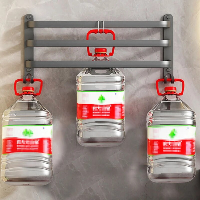 Σχάρα για πετσέτες από κράμα αλουμινίου Χωρίς διάτρηση Επιτοίχια θήκη για πετσέτες Πολυλειτουργικό ράφι αποθήκευσης μπάνιου