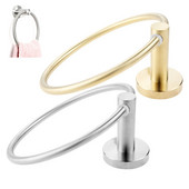 1 τεμ από ανοξείδωτο ατσάλι βουρτσισμένο χρυσό στρογγυλό δαχτυλίδι πετσέτας μπάνιου δημιουργικό γάντζο αποθήκευσης πετσετών αξεσουάρ μπάνιου τουαλέτας