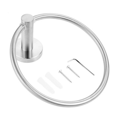 1 τεμ από ανοξείδωτο ατσάλι βουρτσισμένο χρυσό στρογγυλό δαχτυλίδι πετσέτας μπάνιου δημιουργικό γάντζο αποθήκευσης πετσετών αξεσουάρ μπάνιου τουαλέτας