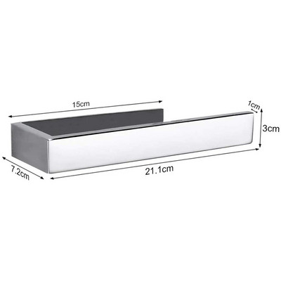 1 τεμ. 304 Ανοξείδωτη θήκη για πετσέτες από χρώμιο χωρίς τρύπημα Αυτοκόλλητη βάση στήριξης για πετσέτες Αξεσουάρ μπάνιου