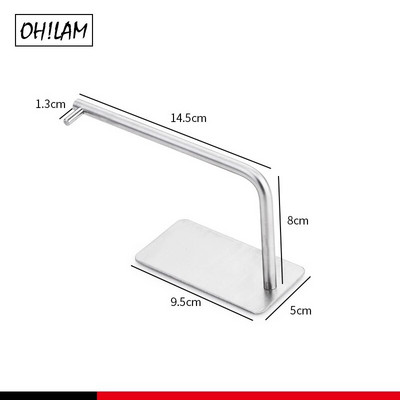 Μπάρα πετσετών Αυτοκόλλητη SUS304 από ανοξείδωτο ατσάλι Θήκη για πετσέτες μπάνιου Organizer Βουρτσισμένη ράφι τοίχου Κρεμαστά πετσέτες μπάνιου Αξεσουάρ