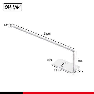 Μπάρα πετσετών Αυτοκόλλητη SUS304 από ανοξείδωτο ατσάλι Θήκη για πετσέτες μπάνιου Organizer Βουρτσισμένη ράφι τοίχου Κρεμαστά πετσέτες μπάνιου Αξεσουάρ