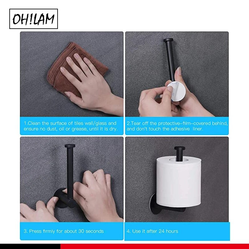 Μπάρα πετσετών Αυτοκόλλητη SUS304 από ανοξείδωτο ατσάλι Θήκη για πετσέτες μπάνιου Organizer Βουρτσισμένη ράφι τοίχου Κρεμαστά πετσέτες μπάνιου Αξεσουάρ