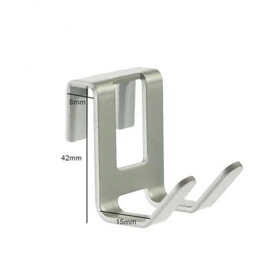 1 buc. Cârlig de ușă din aluminiu spațial în formă de H, agățat, baie, bucătărie, suport de depozitare, duș, geantă pentru prosop, rafturi pentru tacâmuri, feronerie pentru organizare