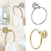 Βάση για πετσέτες μπάνιου Δαχτυλίδι για πετσέτες χεριών Κρεμαστή κρεμάστρα πετσετών Αξεσουάρ μπάνιου Ξενοδοχείο σε στρογγυλό στυλ Βάση τοίχου από ανοξείδωτο ατσάλι