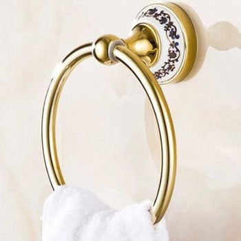 Βάση για πετσέτες μπάνιου Δαχτυλίδι για πετσέτες χεριών Κρεμαστή κρεμάστρα πετσετών Αξεσουάρ μπάνιου Ξενοδοχείο σε στρογγυλό στυλ Βάση τοίχου από ανοξείδωτο ατσάλι