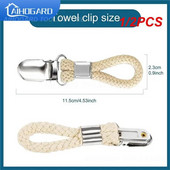 1/2 vnt. Pakuotės Kabantys arbatos rankšluosčių segtukai Rankšluosčių kabyklos Rankšluosčių kabliukas Audinio pakabos laikiklio laikikliai Pinti medvilninė kilpa