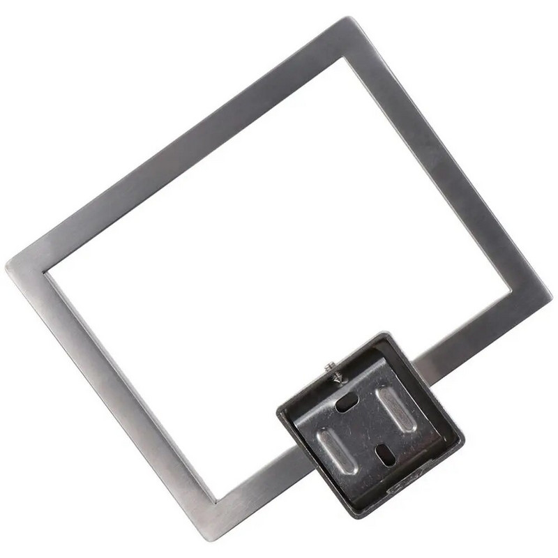 Δαχτυλίδι για πετσέτες από ανοξείδωτο ατσάλι Ασημένιο τετράγωνο θήκη για πετσέτες Κρεμάστρα πετσετών Μπάνιο