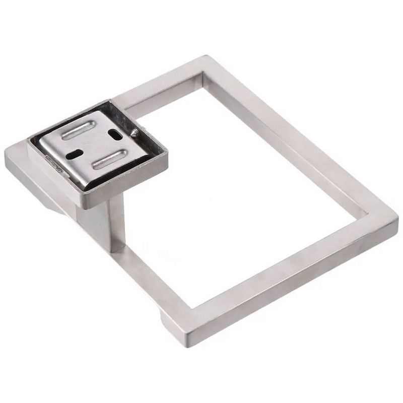 Δαχτυλίδι για πετσέτες από ανοξείδωτο ατσάλι Ασημένιο τετράγωνο θήκη για πετσέτες Κρεμάστρα πετσετών Μπάνιο