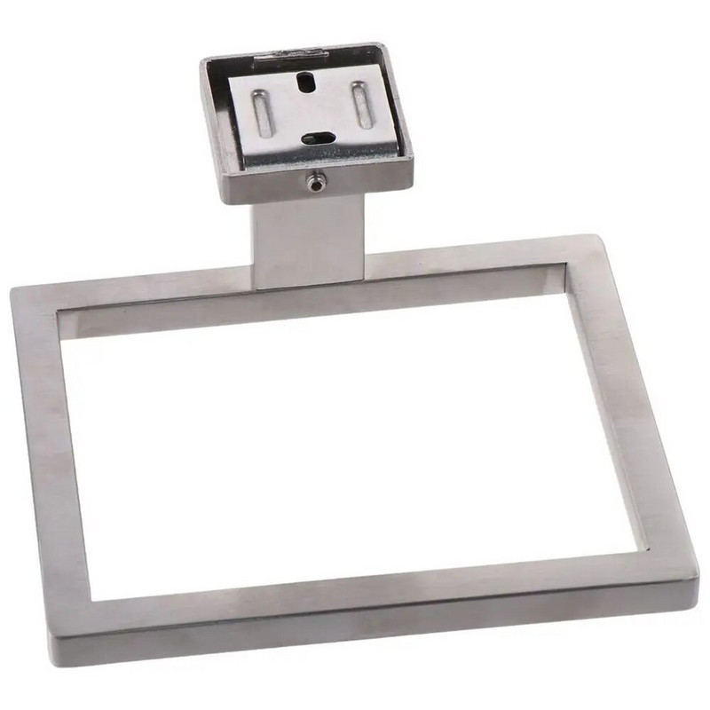 Δαχτυλίδι για πετσέτες από ανοξείδωτο ατσάλι Ασημένιο τετράγωνο θήκη για πετσέτες Κρεμάστρα πετσετών Μπάνιο