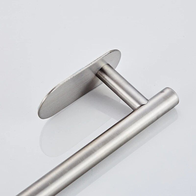 Κρεμάστρα για πετσέτες μπάνιου από ανοξείδωτο ατσάλι Αυτοκόλλητη επιτοίχια θήκη για πετσέτες μπάνιου Ράφι κρεμάστρα ρούχων