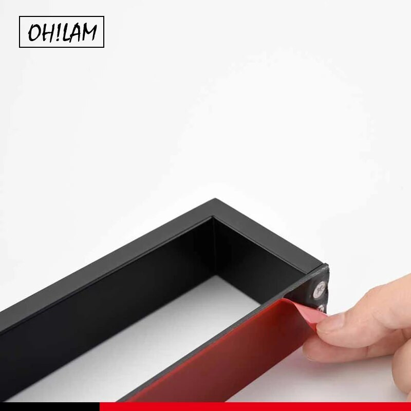 Θήκη για πετσέτες χεριών Δαχτυλίδι για πετσέτες χεριών Αυτοκόλλητο μπαστούνι πετσετών κουζίνας μπάνιου στον τοίχο SUS 304 από ανοξείδωτο ατσάλι Μαύρο ματ