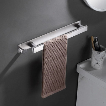 Μπαρ για πετσέτες μπάνιου Στήριγμα για πετσέτες χειρός Ανθεκτική στον τοίχο Σχάρα για πετσέτες Μονό πετσετάκι για κουζίνα μπάνιο τουαλέτα σαλονιού