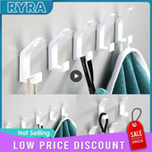 Πετστετοθήκη Μαύρο Διπλό Γάντζος Ρούχα Παλτό Γάντζος Ρόμπα Κρεβατοκάμαρας Γάντζος Λευκό Χωρίς τρύπημα Σχάρες για πετσέτες Αξεσουάρ μπάνιου κουζίνας