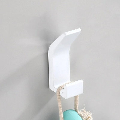 Πετστετοθήκη Μαύρο Διπλό Γάντζος Ρούχα Παλτό Γάντζος Ρόμπα Κρεβατοκάμαρας Γάντζος Λευκό Χωρίς τρύπημα Σχάρες για πετσέτες Αξεσουάρ μπάνιου κουζίνας