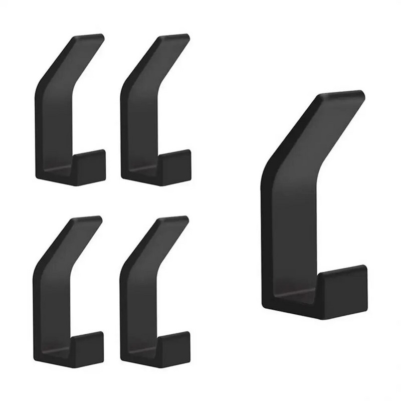 Πετστετοθήκη Μαύρο Διπλό Γάντζος Ρούχα Παλτό Γάντζος Ρόμπα Κρεβατοκάμαρας Γάντζος Λευκό Χωρίς τρύπημα Σχάρες για πετσέτες Αξεσουάρ μπάνιου κουζίνας