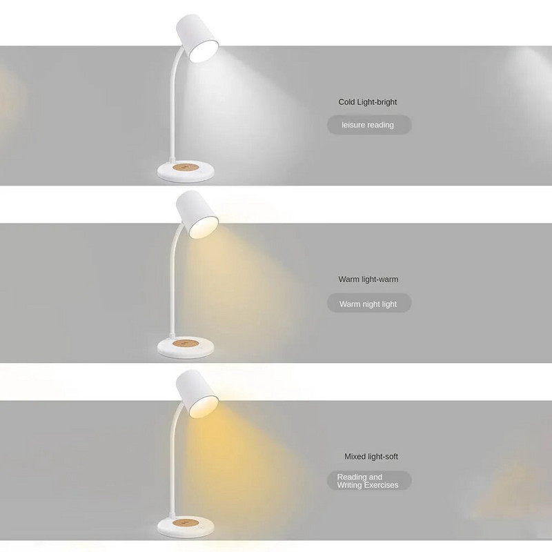 Reading Night Lights Πολυλειτουργική ασύρματη φόρτιση, συμβατή με bluetooth, ρυθμιζόμενο νυχτερινό φως αφής νυχτερινά φώτα