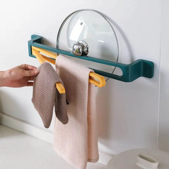 Περιστρεφόμενη πετσέτα πολλαπλών λειτουργιών στον τοίχο Βάση για πετσέτες μπάνιου χωρίς γροθιές Σχάρα αποθήκευσης κουζίνας Προμήθεια μπάνιου