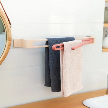 Безпробивна паста Въртяща се кърпа за баня Стенен многофункционален държач за кърпи Кухненска стойка за съхранение Консумативи за баня