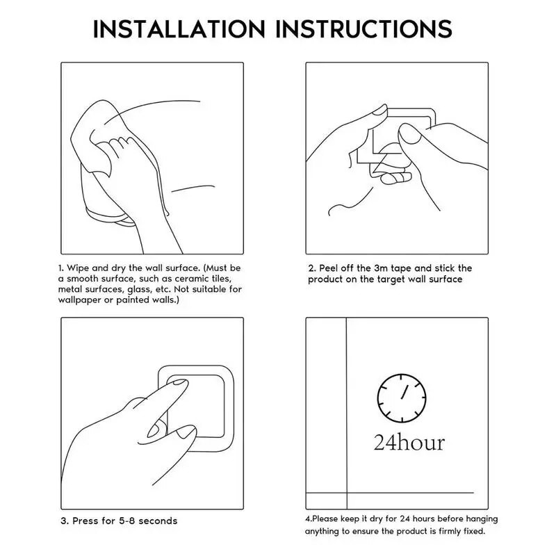 U-kujuline vannitoa akrüülrätikuivati käterätikuhoidja, isekleepuv rätikuriiul vannitoa seinale kinnitamiseks, akrüülist käterätikuivati