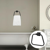 Δαχτυλίδι πετσετών από ανοξείδωτο ατσάλι Κρεμάστρα ράφι κουζίνας μπάνιου (304 φωτεινό τετράγωνο) 1 τμχ Επιτοίχια Μπάρα Επιτοίχια Χέρι για