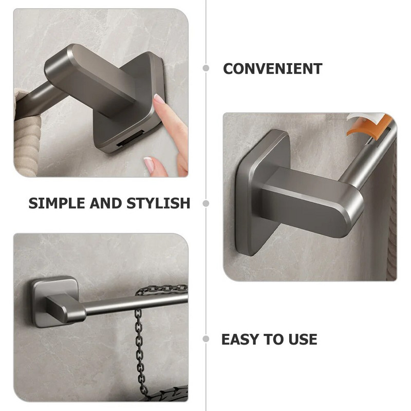 Μπάρα πετσετών πόρτας ντους Στήριγμα μπάνιου Κρεμάστρα τοίχου Πύργος Μπάνιου Χωρίς τρυπάνι Βάση οργάνωσης Αυτοκόλλητο