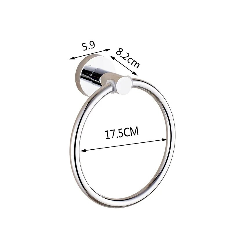 Vannitoa käterätikuhoidja hoidik Ümmargune vannirätikute rõngas Hõbedane Vannitoatarvikud Käterätikute hoidik vannitoa jaoks