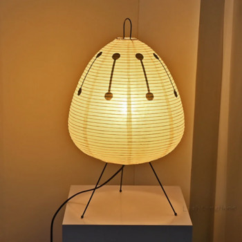 Японски дизайн Akari Wabi-sabi Yong Настолна лампа Лампа с отпечатана оризова хартия Спалня Настолна декорация Настолна лампа Drop Shipping