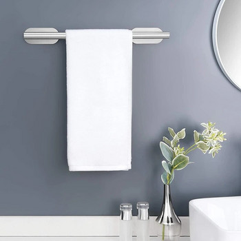 Αυτοκόλλητη κρεμάστρα για πετσέτες από ανοξείδωτο ατσάλι για τουαλέτα κουζίνας μπάνιου Τοποθέτηση χωρίς διάτρηση