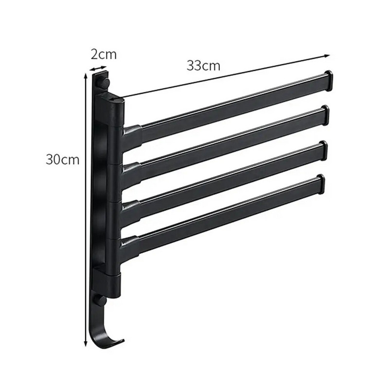 Οργάνωση ραφιών κουζίνας μπάνιου Σχάρα αποθήκευσης Θήκη για πετσέτες μπάνιου Σχάρες ράβδους ράφι Ράφι περιστρεφόμενη κρεμάστρα για πετσέτες