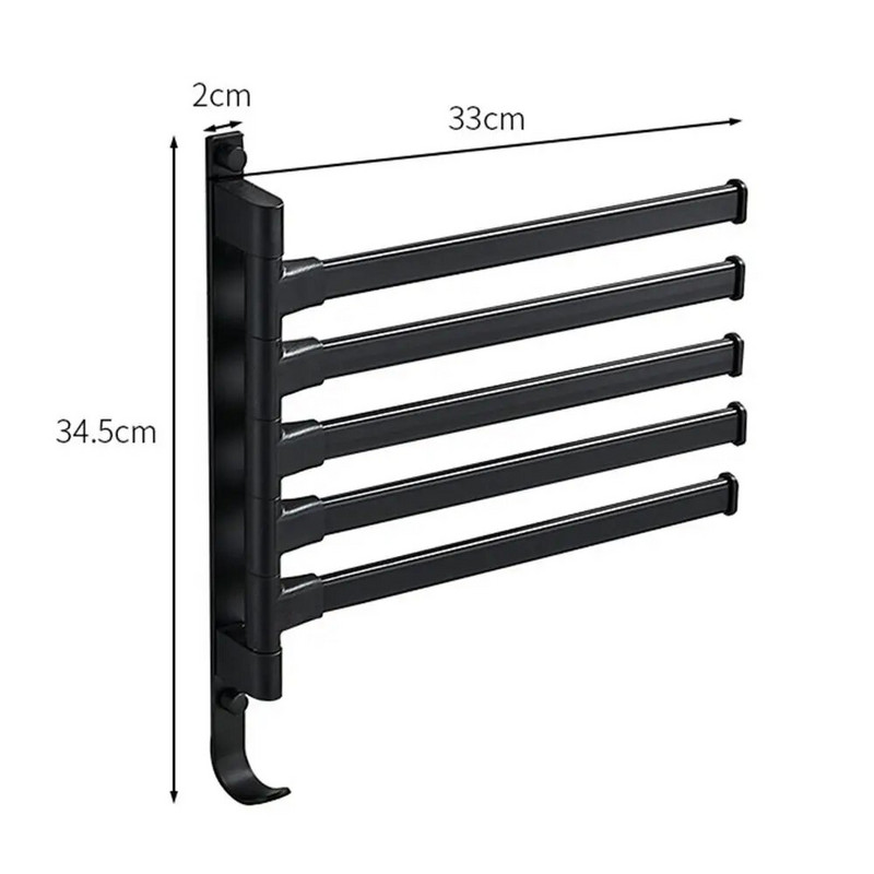 Οργάνωση ραφιών κουζίνας μπάνιου Σχάρα αποθήκευσης Θήκη για πετσέτες μπάνιου Σχάρες ράβδους ράφι Ράφι περιστρεφόμενη κρεμάστρα για πετσέτες